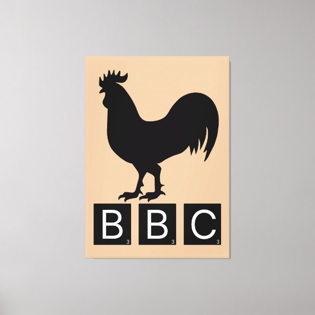 Impressão Em Tela BBC - Grande Cockerel Preto (Frente)