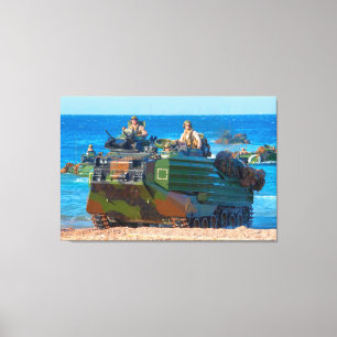Impressão Em Tela BEACH ARMOR - Veículo Anfíbio de Assalto 32x48