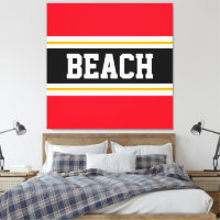 BEACH Divertido Vermelho Negro Negro Negro Brilhan