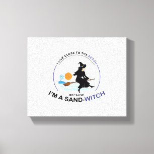 Impressão Em Tela Beach Sand-Witch para a Festa de Halloween