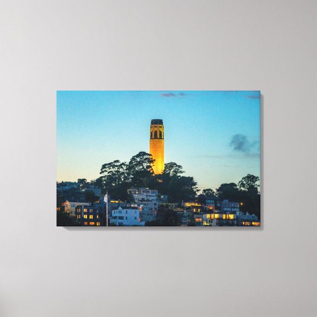 Impressão Em Tela Beacon Over California Bay Lighthouse Art Print  (Frente)