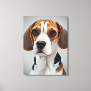 Impressão Em Tela Beagle Retrait Gouache Fine Art