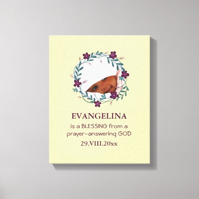 Impressão Em Tela Bebê | ABRAÇO DE DEUS | Rua | Galeria de Fotografi (Frente)