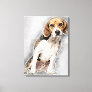 Impressão Em Tela bebê beagle cão de 2 anos