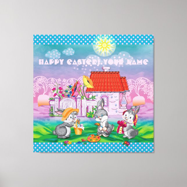 Impressão Em Tela Bebê Bunny pequeno (Frente)