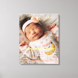 Impressão Em Tela Bebê | Personalizar Estados recém-nascidos Espanho