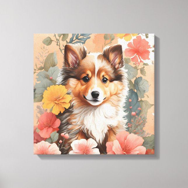 Impressão Em Tela Bebês-Cons | Cachorro de abelha Shetland (Frente)