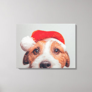Impressão Em Tela Bebês Mais Pobres Jack Russell Dog Santa Claus
