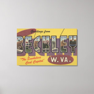 Impressão Em Tela Beckley, West Virginia - grandes cenas da letra