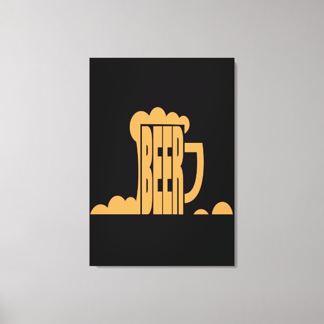 Impressão Em Tela Beer Está Aqui (Frente)