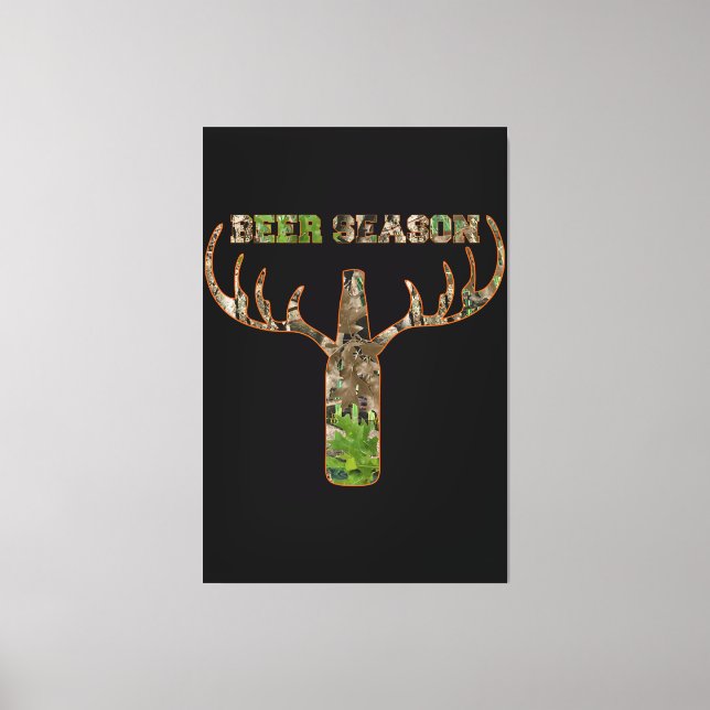 Impressão Em Tela Beer Season Hunter Gift Para Hunter (Frente)