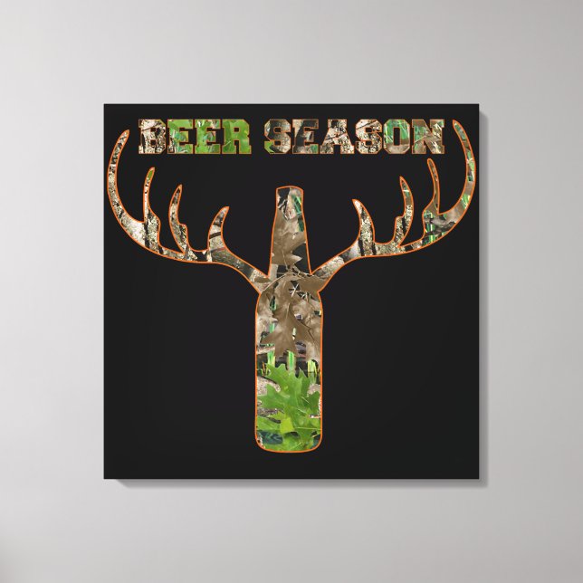 Impressão Em Tela Beer Season Hunter Gift Para Hunter (Frente)