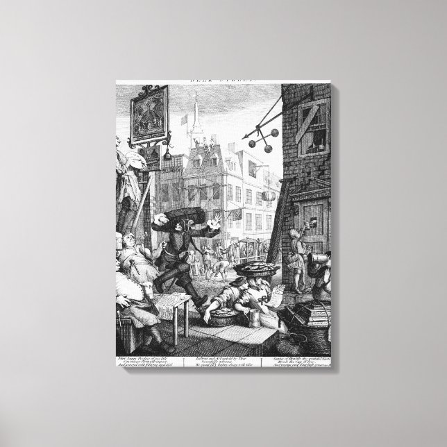 Impressão Em Tela Beer Street, 1751 (Frente)