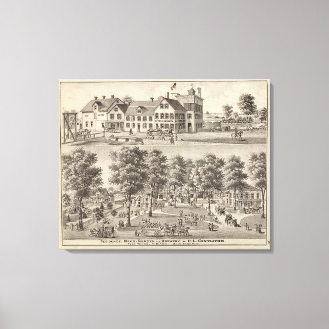 Impressão Em Tela Beergarden e cervejaria de CL Centlivre (Frente)