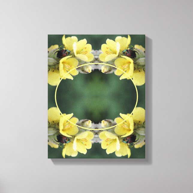 Impressão Em Tela Beetle Wild Mullein Flower Crie sua própria foto (Frente)