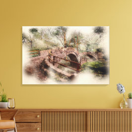 Impressão Em Tela Beggars Bridge, Glaisdale - Watercolour Art