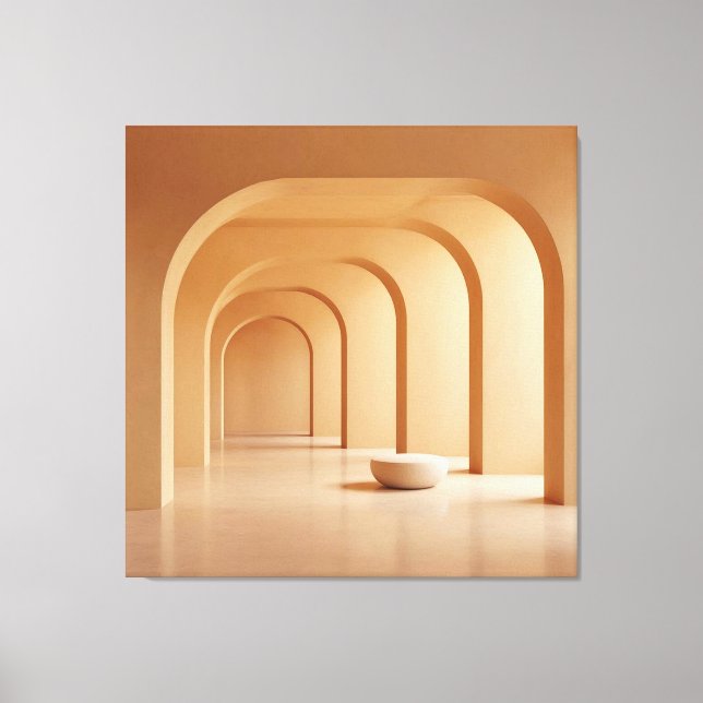 Impressão Em Tela Beige Archway Hall (Frente)