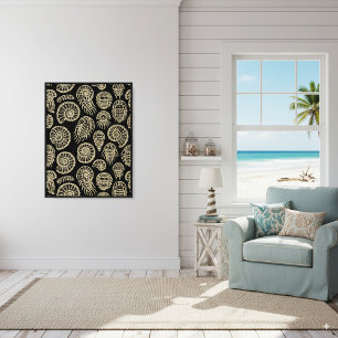 Impressão Em Tela Beige venenoso fóssil trilobite padrão amonita