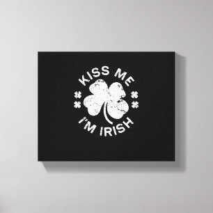 Impressão Em Tela Beije-me, sou uma camiseta irlandesa, Saint Patric