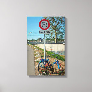 Impressão Em Tela Beijo e carona