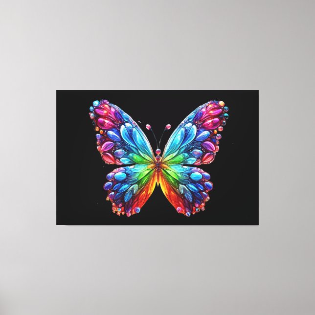 Impressão Em Tela Bela Borboleta (Frente)