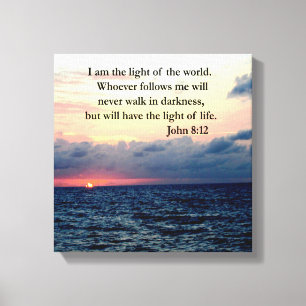 IMPRESSÃO EM TELA BELA FOTO DO JOHN 8:12 SUNRISE