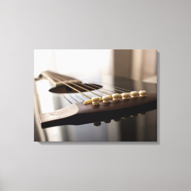 Impressão Em Tela bela guitarra acústica para amante de música (Frente)