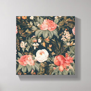 Impressão Em Tela Bela Pintura De Flor De Rosa Floral