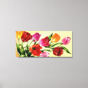 Impressão Em Tela Bela pintura de Tulipas