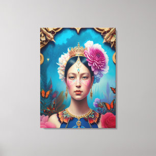 Impressão Em Tela Bela pintura princesa