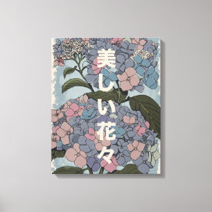 Impressão Em Tela Belas Flores Japonesas