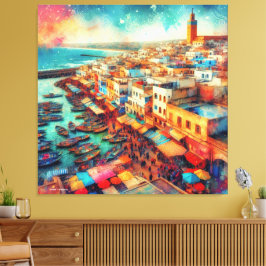 Impressão Em Tela Beleza Costeira de Asilah - Marrocos
