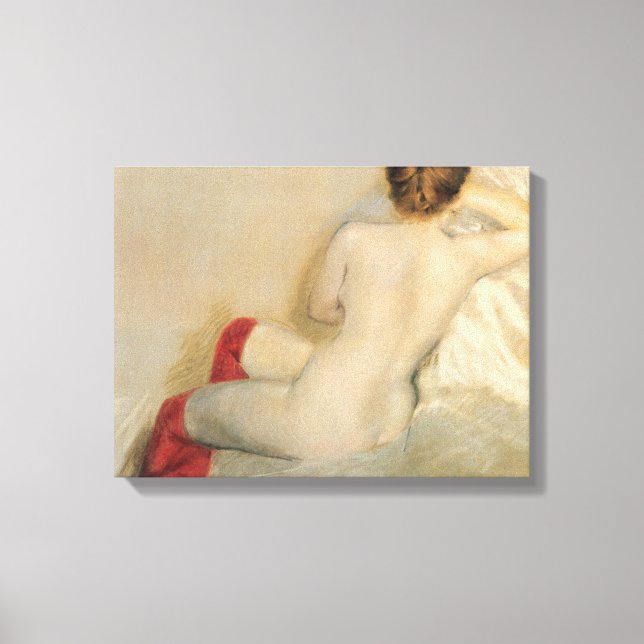 Impressão Em Tela Beleza feminina elegante com estoque vermelho (Frente)