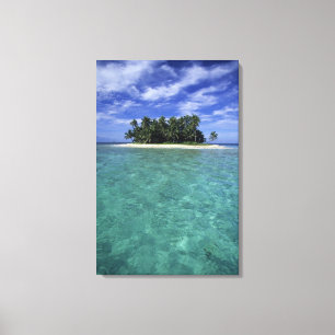 Impressão Em Tela Belize, Barrier Reef, ilha sem nome ou gaivota.