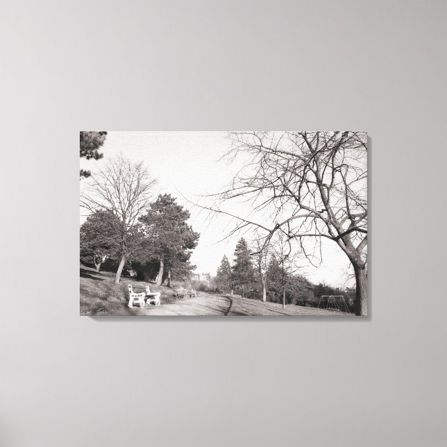 Impressão Em Tela Bell Vue Park, Newport, Mon (Dez. 1977) (Frente)