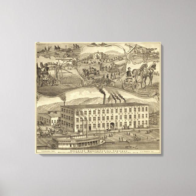 Impressão Em Tela Bellaire Manufacturing Company Bellaire, Ohio (Frente)