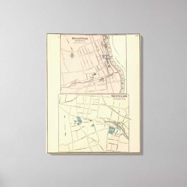 Impressão Em Tela Belleville, Montclair, NJ (Frente)