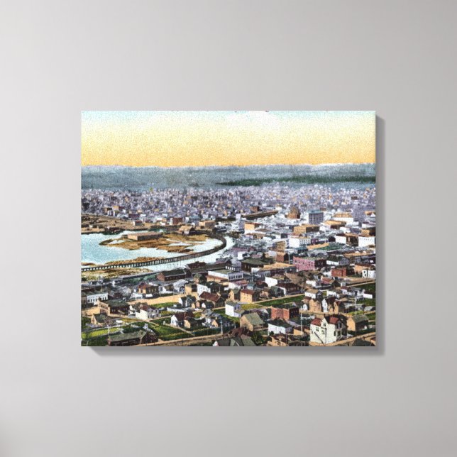 Impressão Em Tela Bellingham, Washington - Aéreo da Cidade (Frente)