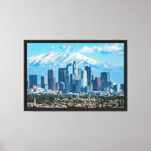 Impressão Em Tela Belo centro de Los Angeles com Mt nevado