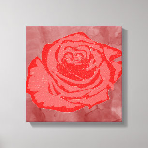 Impressão Em Tela Belo Design de Rosa de Flor nº 2