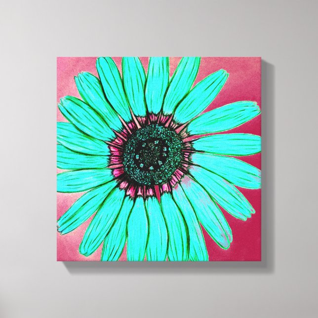 Impressão Em Tela Belo esboço de mão Tela de flor (Frente)