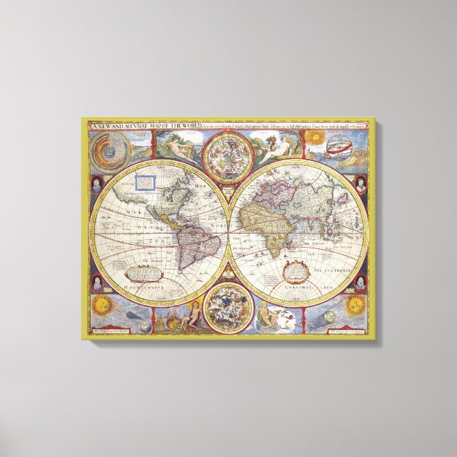 Impressão Em Tela Belo mapa da antiga safra (Frente)