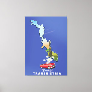 Impressão Em Tela Belo mapa da Transnístria