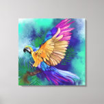 Impressão Em Tela Belo papagaio Colorido - Arte de Aquarela Marinhad<br><div class="desc">Belo papagaio Colorido - Pintura em Aquarela Marinhada - Pássaro Tropical Exótico</div>