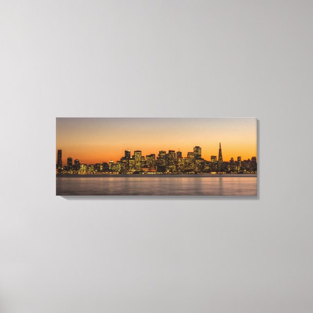 Impressão Em Tela Belo pôr do sol em São Francisco (Frente)