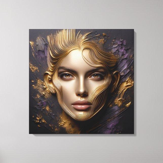 Impressão Em Tela Belo rosto - Regras de IA (Frente)