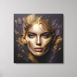 Impressão Em Tela Belo rosto - Regras de IA