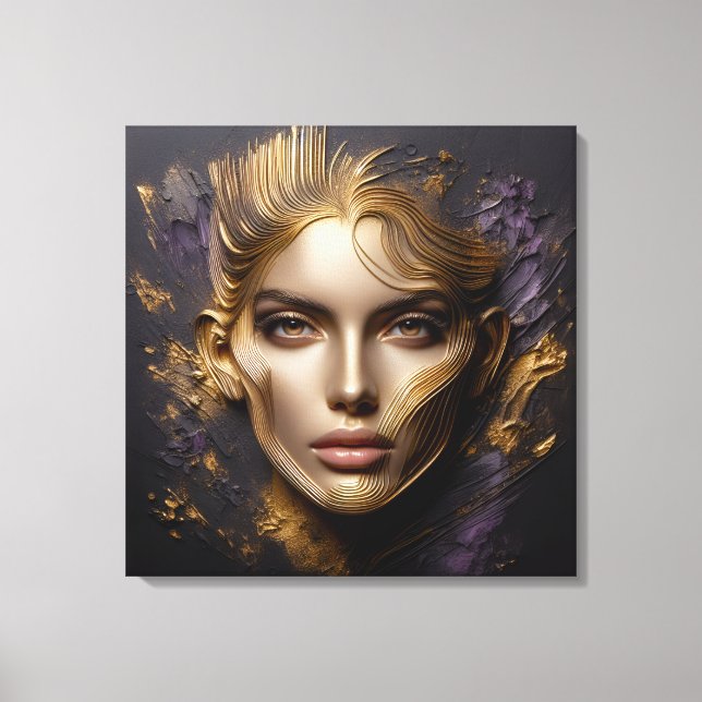 Impressão Em Tela Belo rosto - Regras de IA (Frente)