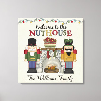 Impressão Em Tela Bem-vindo à NUTHOUSE Personalizada