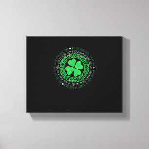 Impressão Em Tela Bênção Irlandesa Celtic Knot 4 Leaf Clover - Ruas
